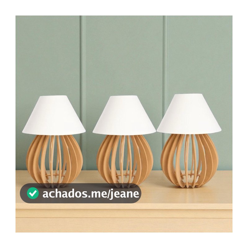 Abajur Moderno De Cabeceira Decoração Criado Mudo Aparadores Comodas Quarto Sala Madeira Mdf