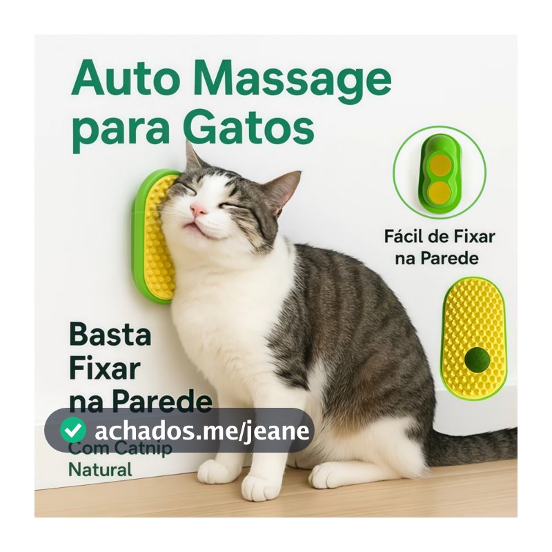 Escova Tira Pêlos Coçador Com Catnip Erva Para Gato Pet Parede Gato Massagem Brinquedo
