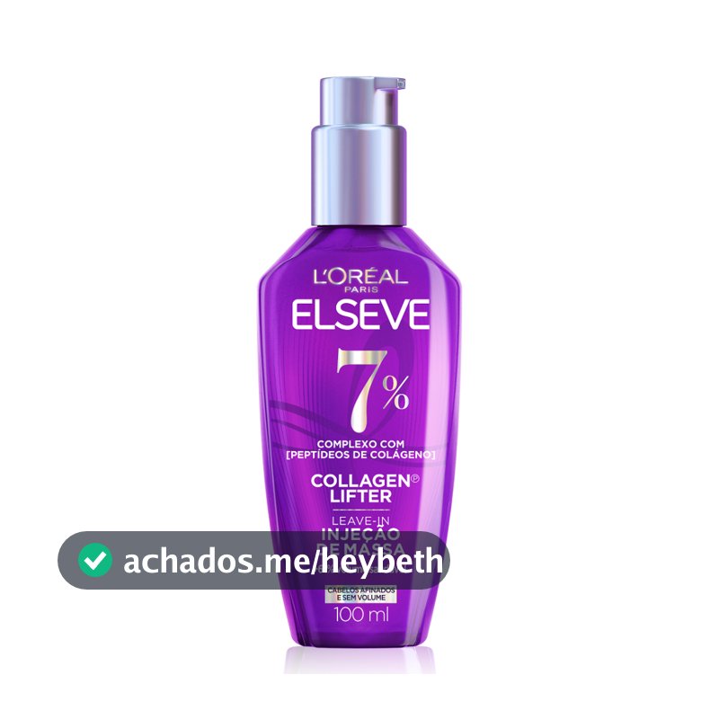 Leave-in Sérum Capilar Para Cabelos Finos Injeção de Massa, Aumenta o Volume em 61%, Elseve Collagen Lifter 100ml