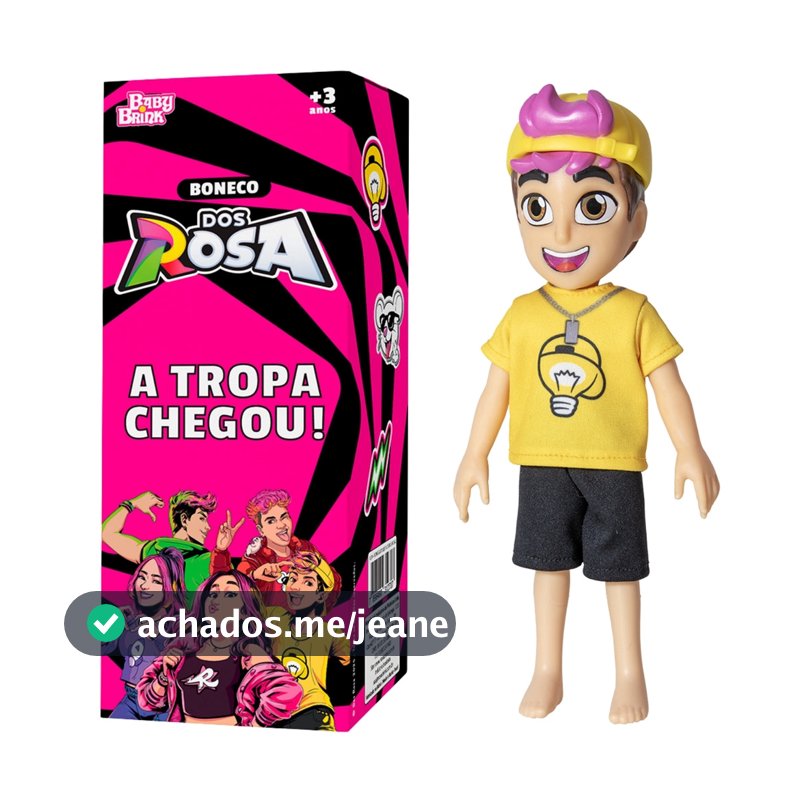 Boneco Leozin Dos Rosa Youtuber Infantil Articulado 26Cm