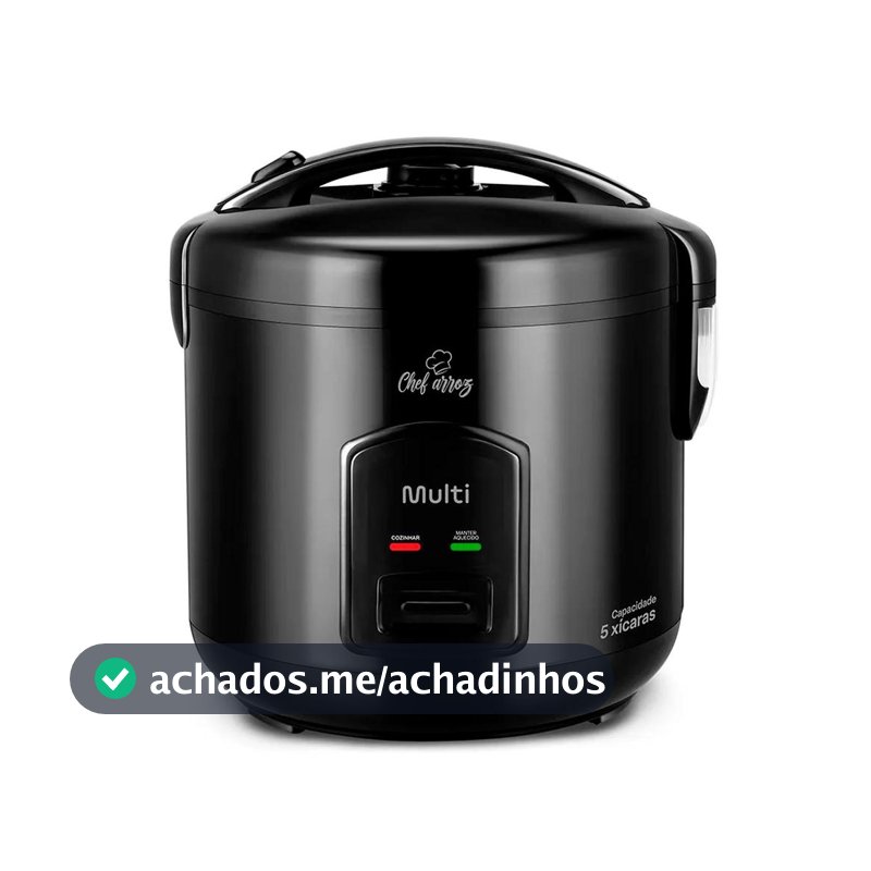 Panela de Arroz 5 Xícaras Função Manter Aquecido Multi 1L 400W GO00 - Multilaser