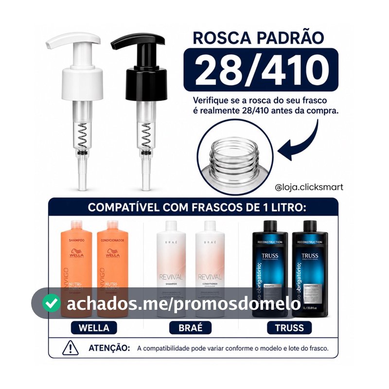 VÁLVULA PUMP ALMOND 28/410 COM PESCANTE ( ALTURA TOTAL 25CM) PARA SHAMPOO CONDICIONADOR CREME FRASCO 1 LITRO
