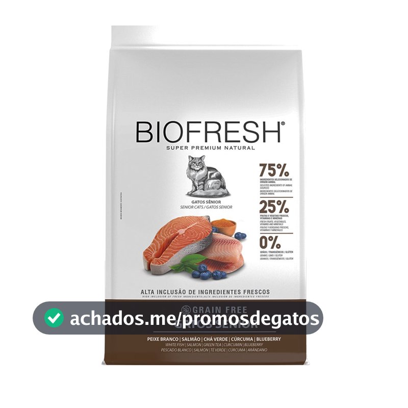 Ração Biofresh Gatos Sênior Peixe Branco - 7,5kg