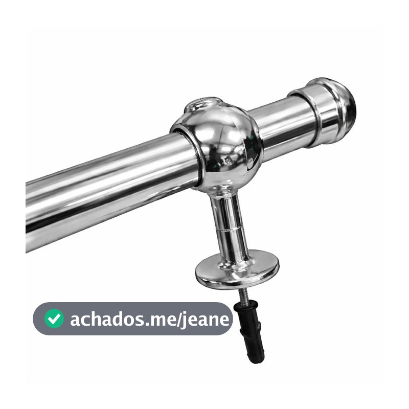 Kit varão Bastão para cortina Cromado de 19 mm ou 28 mm Escolha o Tamanho.