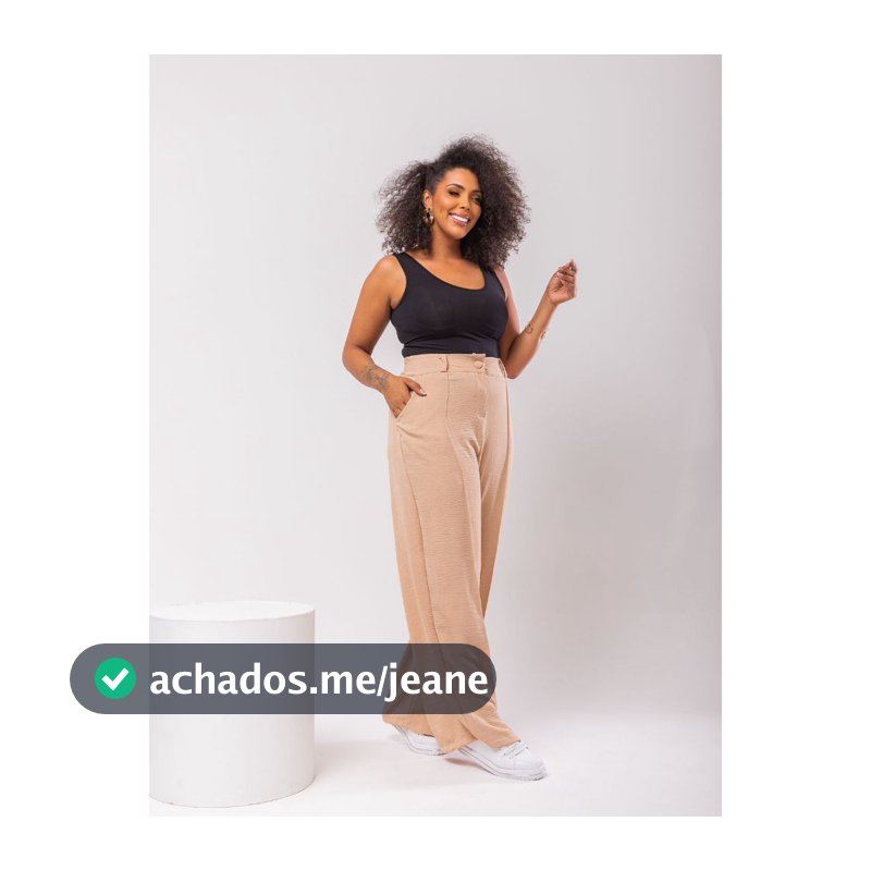 Calça Pantalona Plus Size Wide Leg Duna Moda Tendência G1 G2 G3