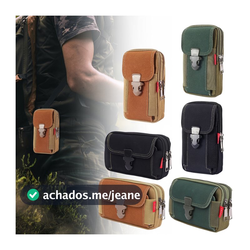 2024 Nova Bolsa Para Cinto Homem Telefone Celular Masculino Cintura Pequena Mochila Com Tático
