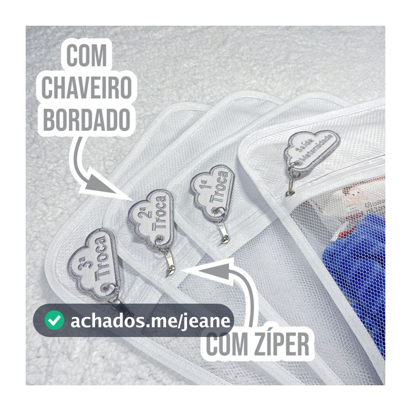 6 Saquinho Maternidade Organizador Viagem Mala Bebê 35x30 MALA/VIAGEM/ROUPA SECA/ROUPA LIMPA