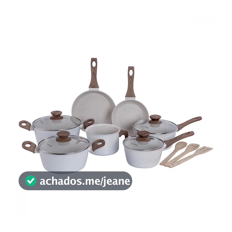 Jogo de Panelas Com 10 Peças Mimo Style Cook Indução Mármol