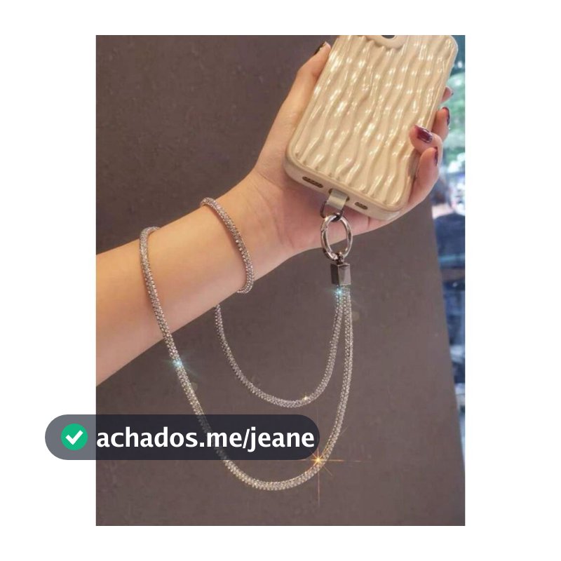 Salva Celular Cordão Proteção 65cm para Celular com Brilho Resistente Contra Roubo