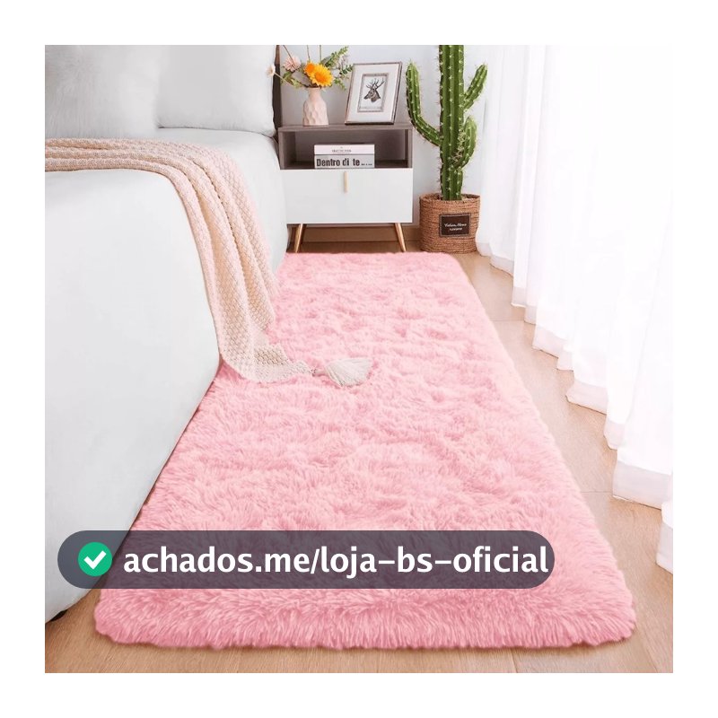 Tapete Passadeira Vários Tamanhos Corredor Quarto Sala Beira de Cama Felpudo Peludo