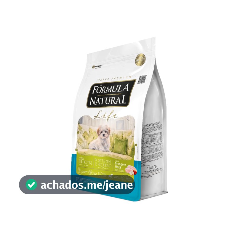Ração Fórmula Natural Life Cães Filhotes Porte Mini e Pequeno 10,1kg Adimax
