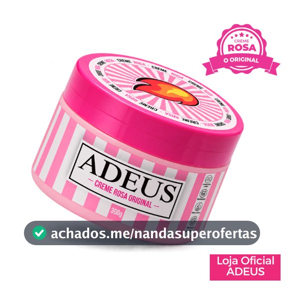 Creme rosa ADEUS original intensivo para pele - 300g