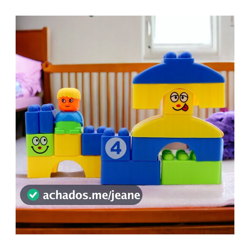 Brinquedo Paradise Blocks Blocos de Montar e Desmontar Com 20 Peças