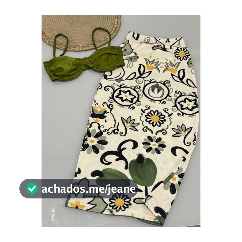 Conjunto Feminino Saia Midi +  Cropped  Saia feminina estampada tucano tropical verao inspiração fa estampa tucano Top