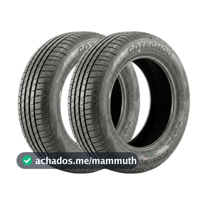 Kit 2 Pneus 195/55 R15 Cotechoo EcoSync V7 85V Aro 15 Novos