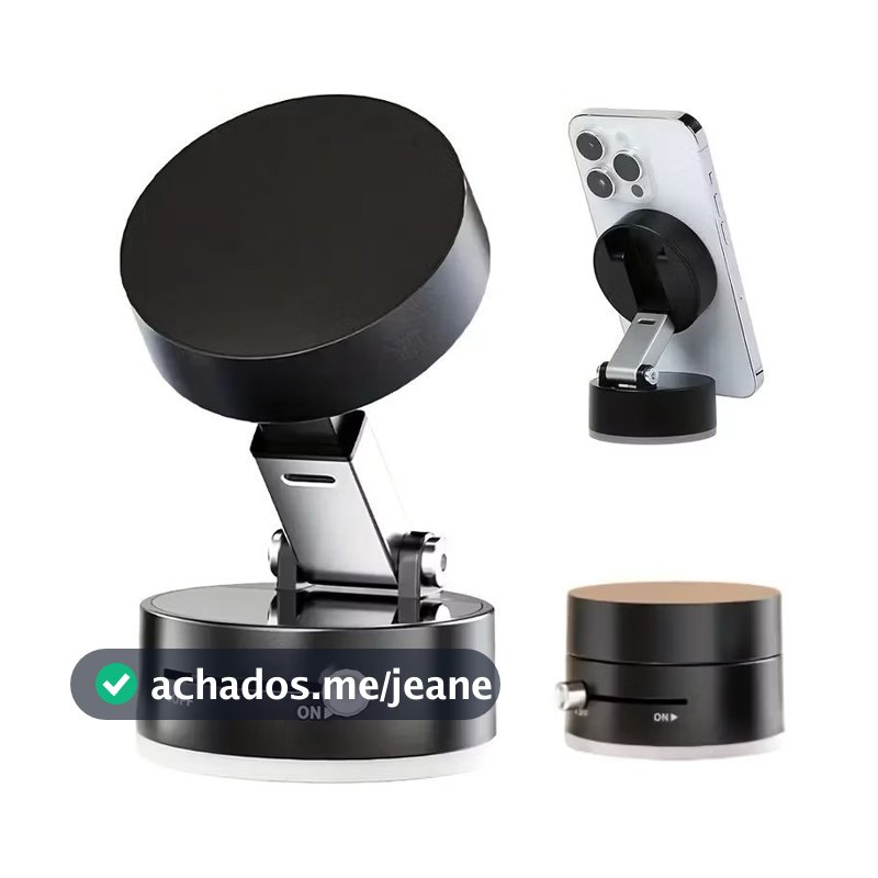 360°Suporte dobrável para celular Suporte magnético de adsorção de carro a vácuo dupla face