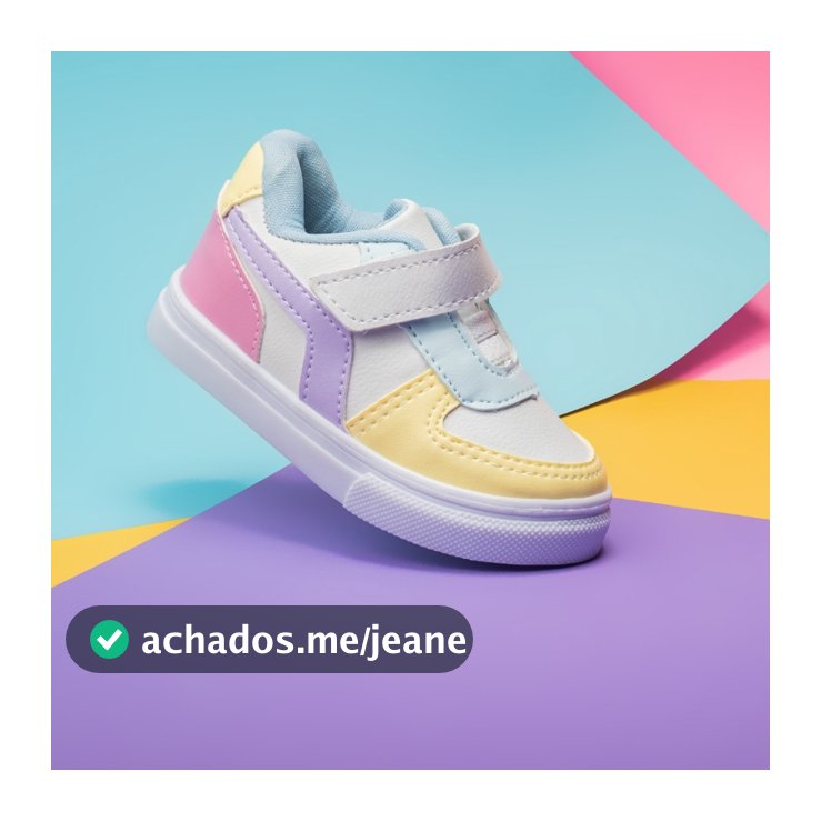 Tênis Infantil Feminino Casual Menina Funfy Recortes 3210A Confortável e Leve Calce Facil