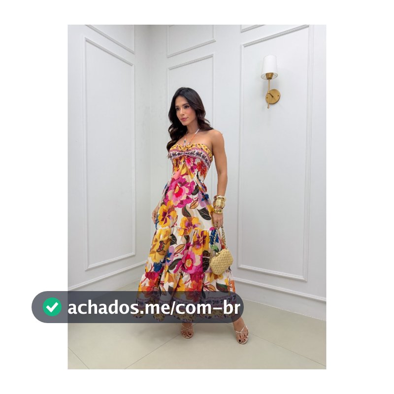 vestido longo tres marias frente unica amarração lastex Franzido tomara que caia floral casamento festa casual 009
