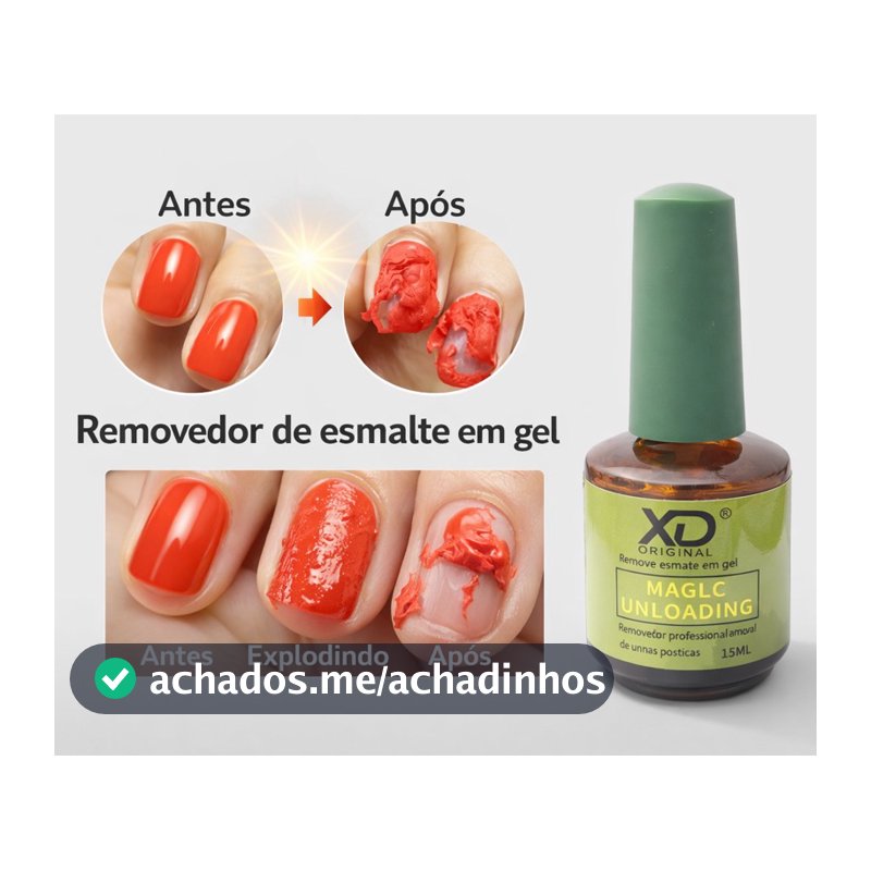 Removedor de Esmalte em Gel Magic Unloading 15ml – Remove Gel Sem Acetona Rápido e Fácil | Removedor de Unhas Profission
