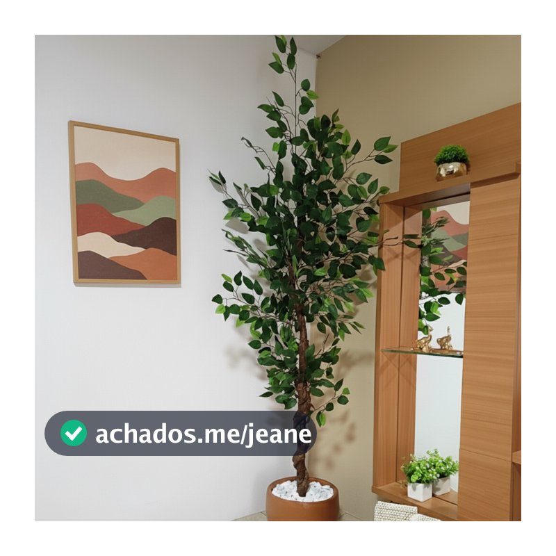 Árvore de Fícus Artificial com Folhas Detalhadas e Resistência Externa