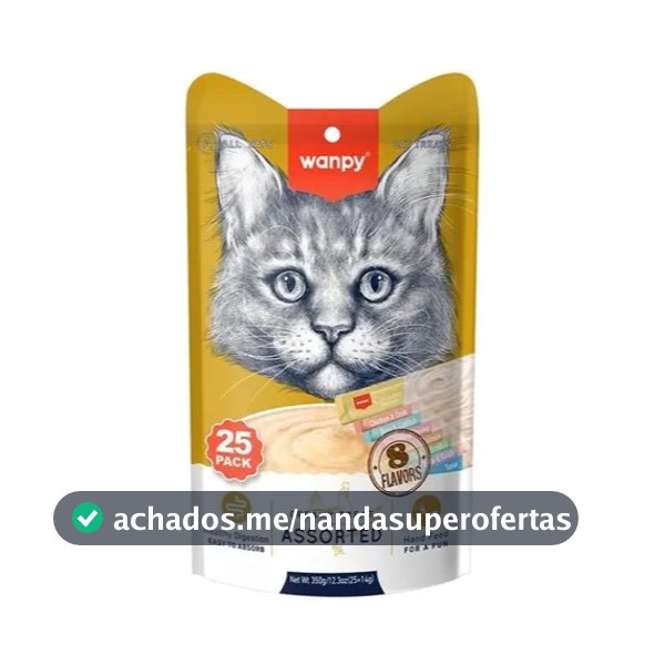 Alimento Wanpy Creamy Para Gato 25un Sachês Sabor Sortido Truly