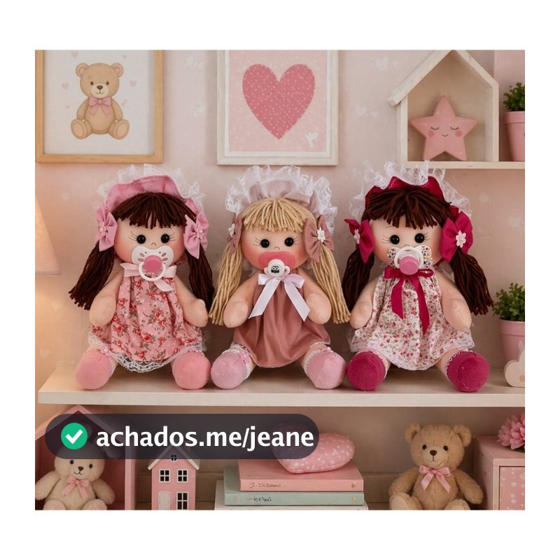 Boneca de pano Laurinha - Roupa Removível