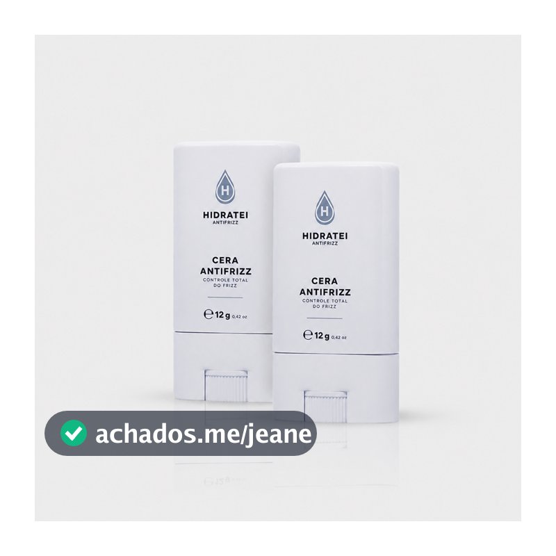 Kit 2 Cera Stick Antifrizz Hidratei 12g Controle do Frizz e Fios Alinhados