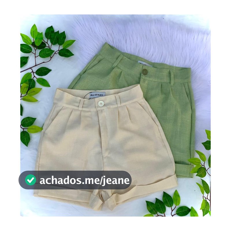short linho forrado feminino short social linho barra italiana forrado do PP ao G2