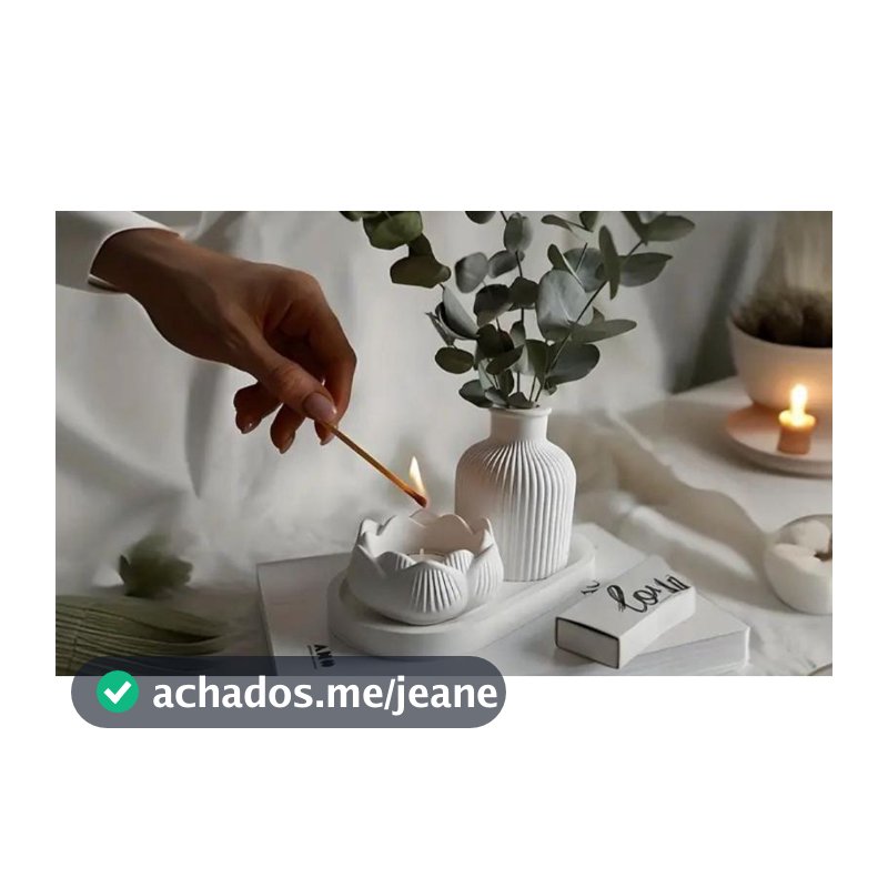 Kit decorativo 3 peças/vaso detalhes  + bandeja orgânica + vaso flor castiçal vela decoração casa escritório
