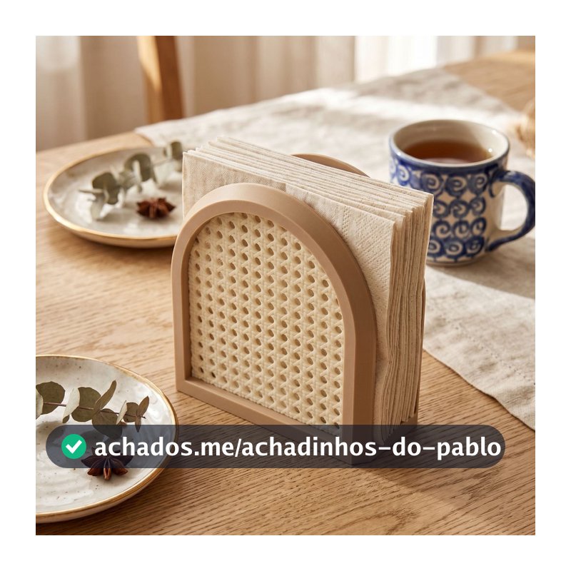 Porta Guardanapos Cestinha, Utensílio Doméstico, Acessório Cozinha, Retrô Designs 4 You