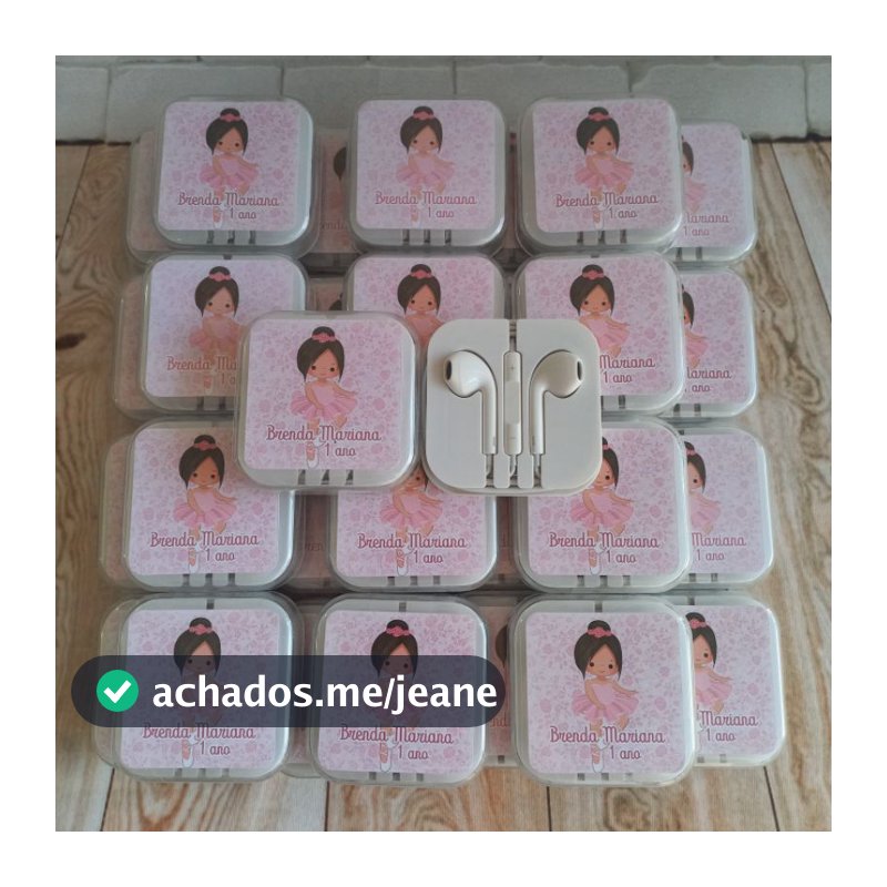 Fone de ouvido personalizado - Lembrancinhas de Festa - Mimos - Papelaria Personalizada - Entrada P2