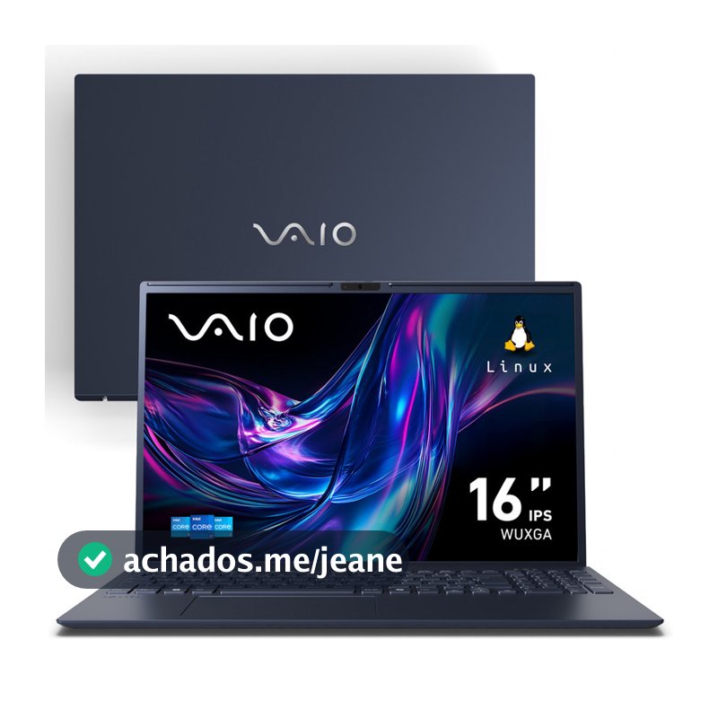 Notebook Vaio FE 16 Intel Core i3 1315U 8GB 256GB SSD Linux 16"