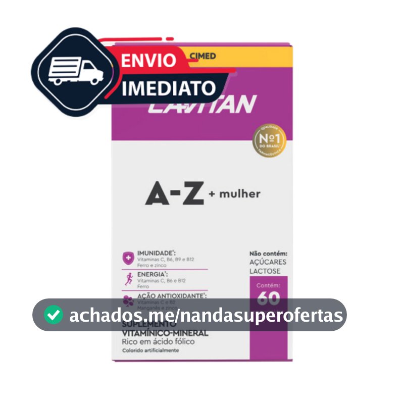Multivitamínico A-z + Mulher 60 Comprimidos Revestidos Lavitan Suplemento Alimentar