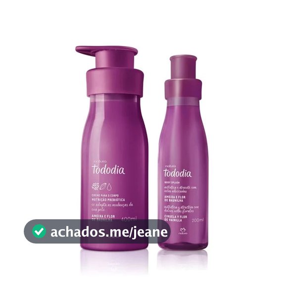 Kit Creme Nutritivo e Body Splash Tododia Ameixa e Flor de Baunilha (2 produtos)