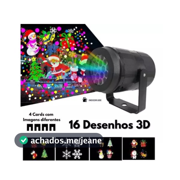 Projetor Refletor Natalino de LED 16 Desenhos Bivolt Natal Decoração Casa Jardim Indoor