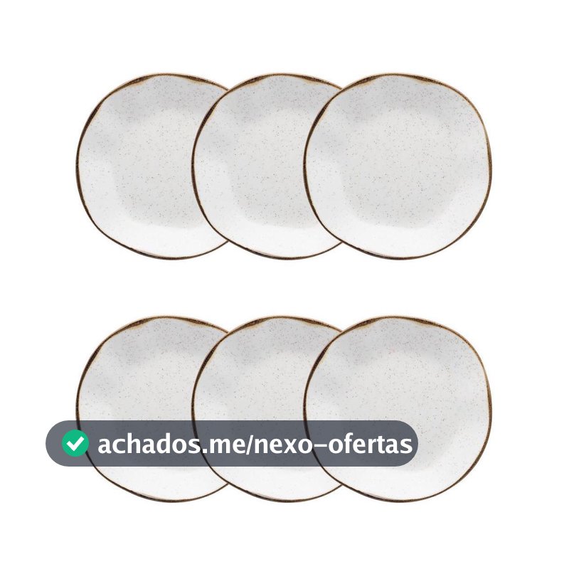 Jogo de 6 Pratos Fundos 22,5cm Oxford Ryo Maresia
