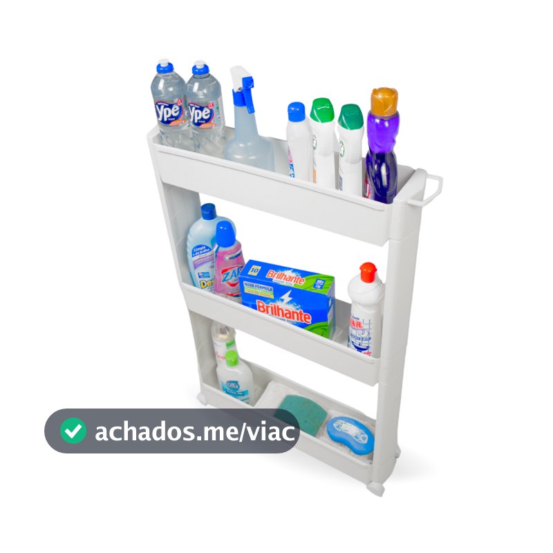 Armário Carrinho Organizador Multiuso com Rodinhas Banheiro Lavanderia Cozinha Quarto