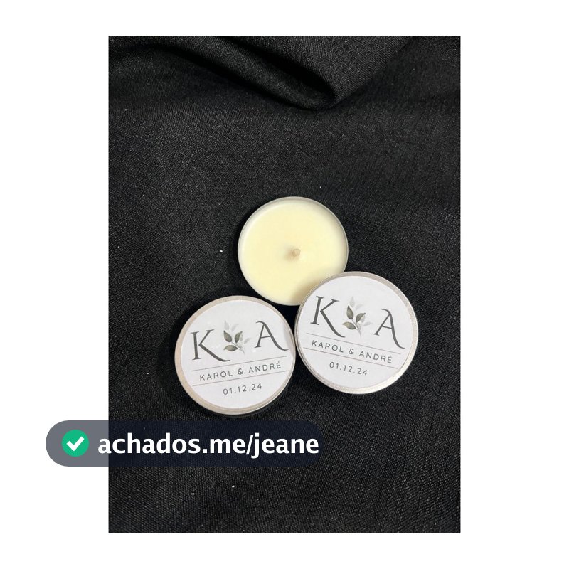 kit 70 Vela aromática em latinha personalizada para lembrancinha
