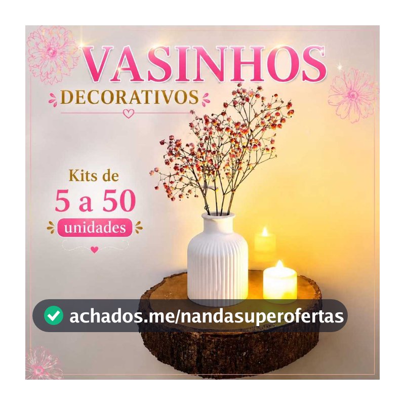 Kit de 5 a 50 Vasos De Gesso Para Centro de Mesa, Decoração, Aniversários, Chá de Bebês, Casamentos.