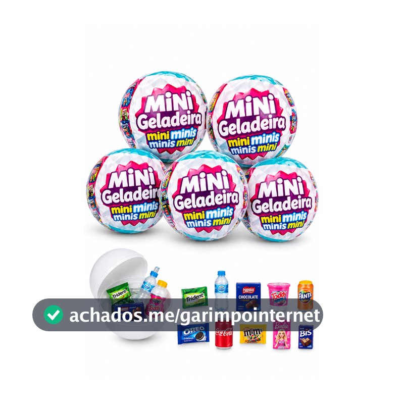 Kit 3 Cápsulas Mini Geladeira Surpresa Miniaturas Colecionáveis +60 Para Colecionar Alta Qualidade
