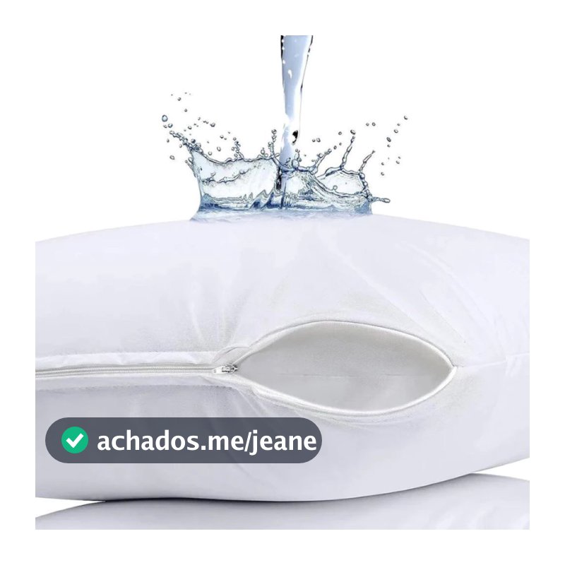 Capa Almofada IMPERMEÁVEL 45x45 c/ zíper Branco /CAPA PROTETORA Anti- Ácaro