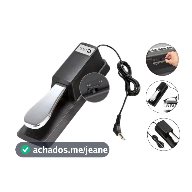 Pedal Sustain Giant Innovation Teclado Universal Piano Eletrônico Roland Yamaha P10