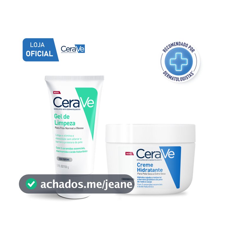 Kit CeraVe Gel de Limpeza Facial 150g + Creme Hidratante Corporal 85g