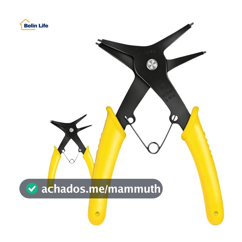 Alicate De Anel Elástico 2 Em 1 Profissional Para Reparos Automotivos E Mecânica