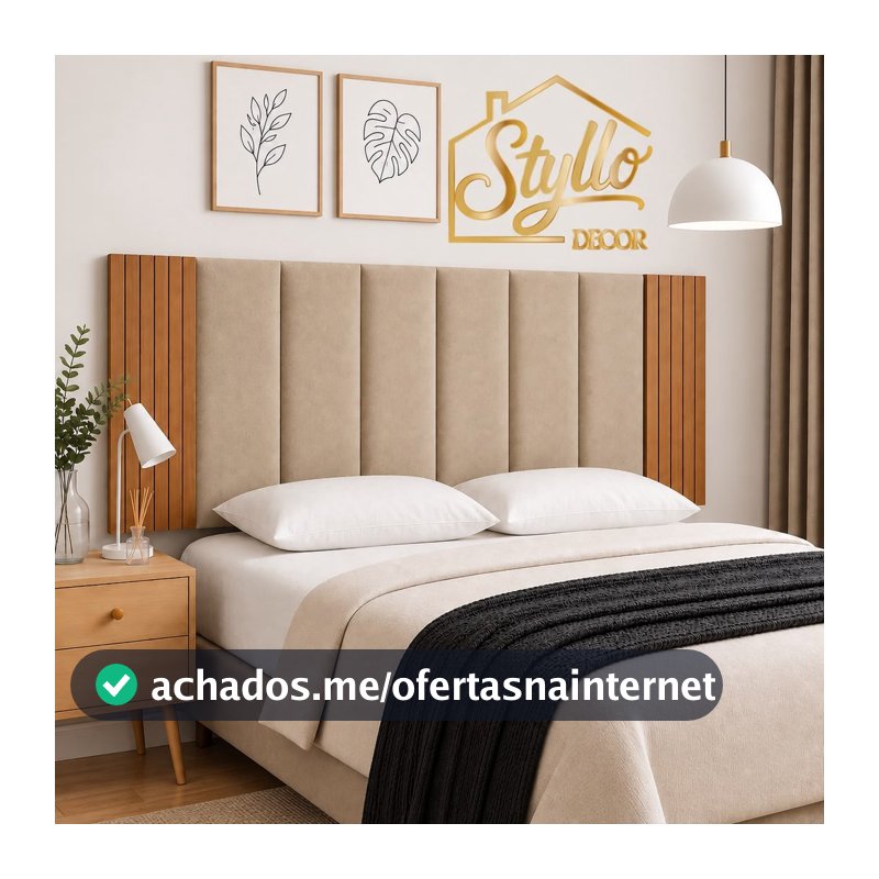 Kit Com Até 12 Peças Cabeceira Modular + Painel Ripado MDF Para Cama Box | Casal | King | Queen - Envio Imediato