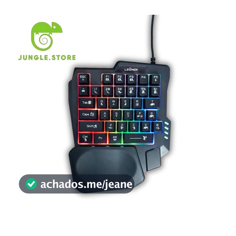 Teclado e Gamer Luminoso Ergonômico Teclado de Uma Mão