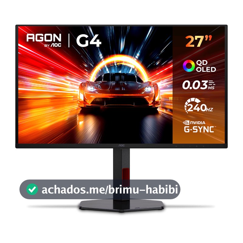 Monitor Gamer AOC AGON 27" OLED QHD 240Hz, 0.03ms - Q27G4ZDR