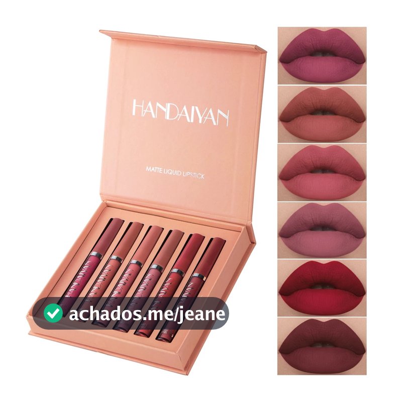 Batom, Labial Fosco Hidratante À Prova D'água De Longa Duração Em 6 Cores