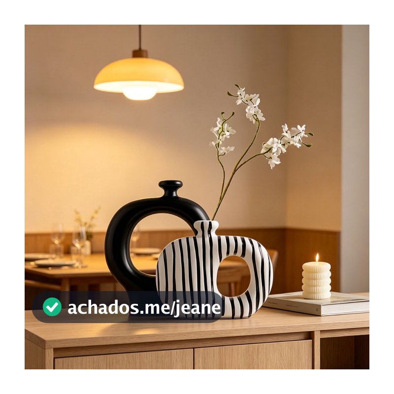 Ornamento De Vaso Listrado Europeu , Decoração Artística Para Casa , Sala De Estar , Armário De TV E Mesa