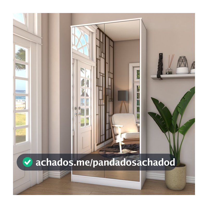 Sapateira Rubi 2 Portas com Espelho 1 Gaveta para 15 pares de Sapato